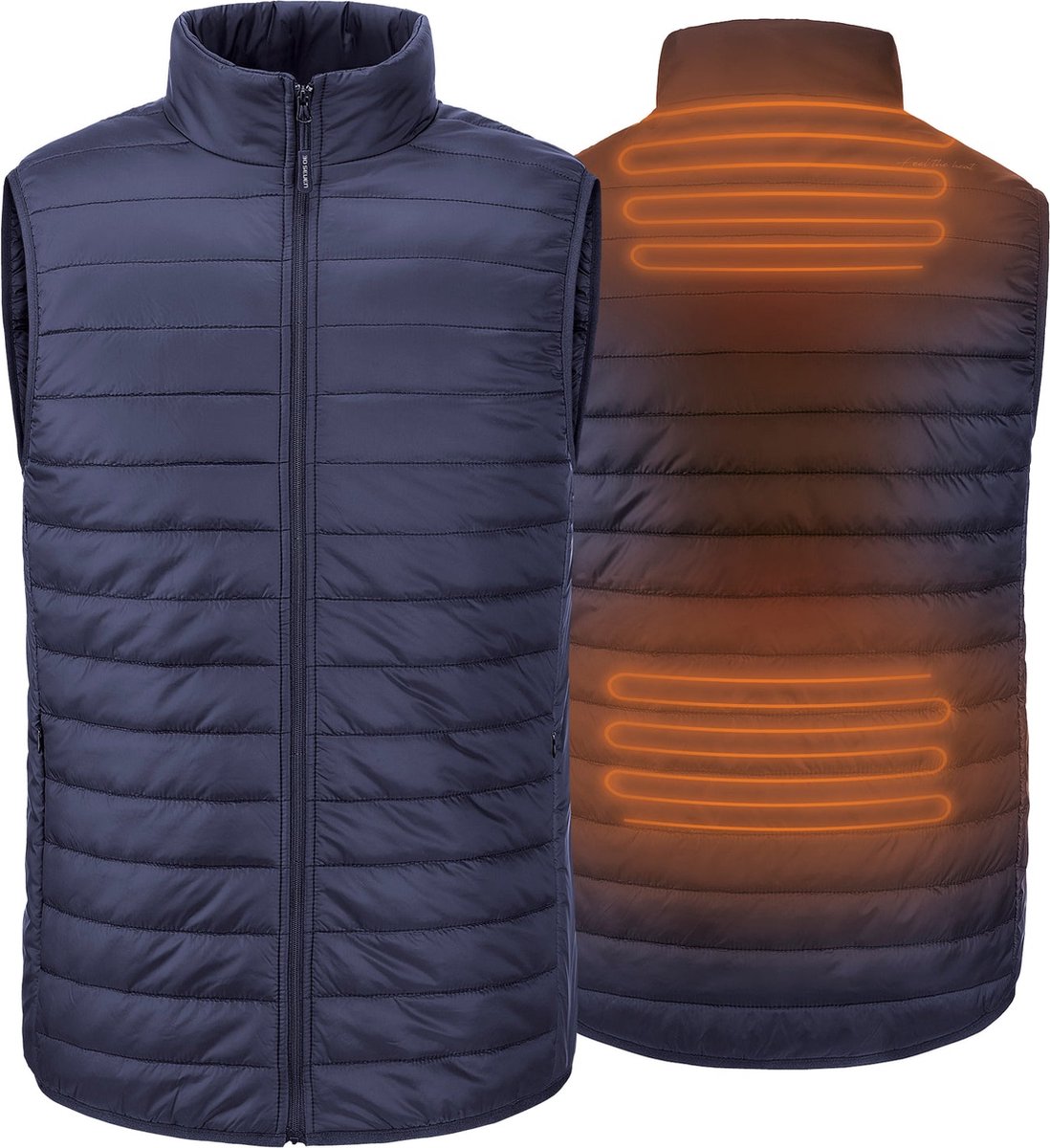 Verwarmde mouwloze vest - Regular Fit Voor Mannen - Super power technologie - blauw