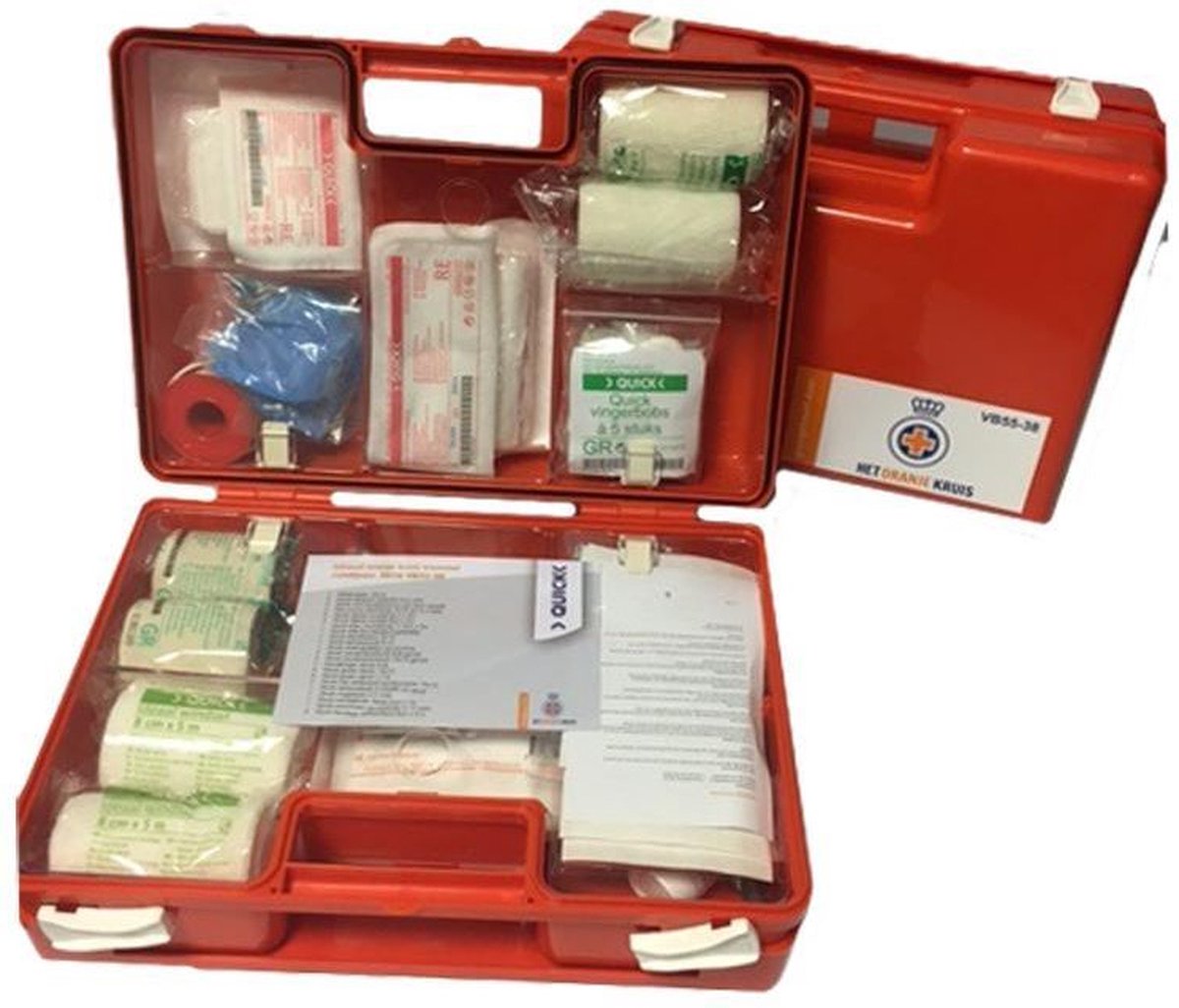 Goedkoopste EHBO verbandkoffer BHV (Oranje Kruis 2021 goedgekeurd). De EHBO koffer is inclusief wandbeugel en bevestigingsmateriaal! EHBO-kit voor zakelijk en thuis gebruik.