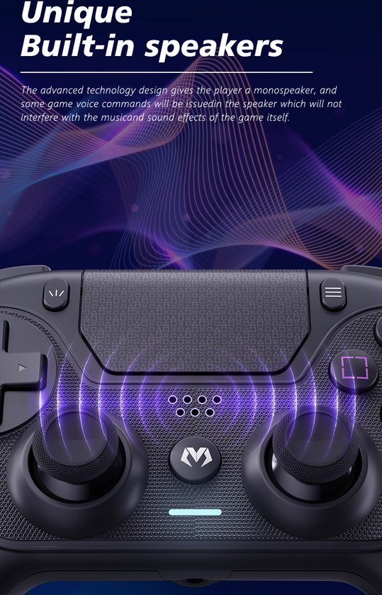 MOJO Controller V2 - Geschikt voor PS4 - Draadloos - Programmeerbare Knoppen - Paddles - Zwart - MOJO