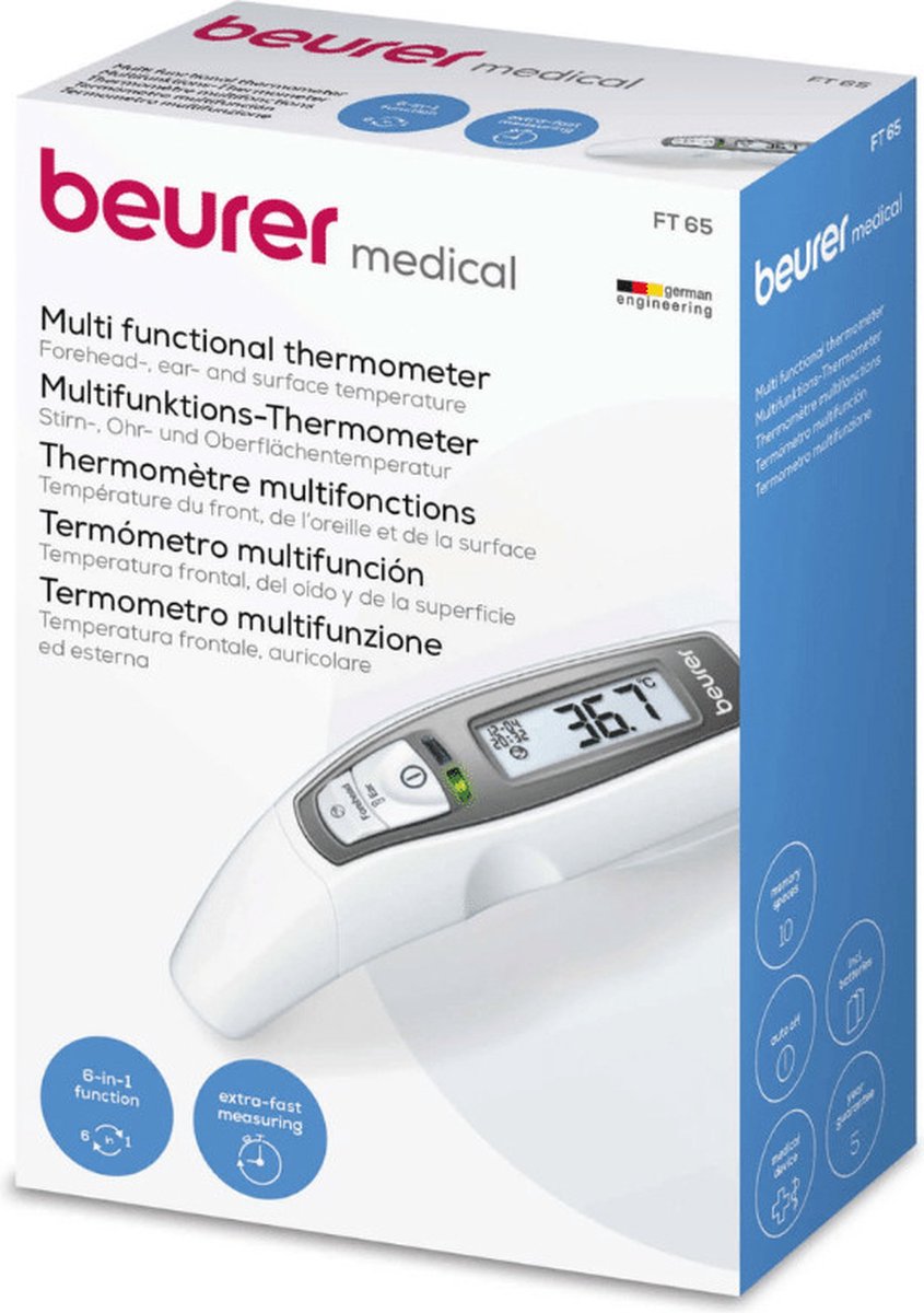 Beurer FT65 - Oor en Voorhoofdthermometer | bol.com