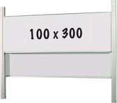 Whiteboard PRO - 2 in 1 - Geëmailleerd staal - Weekplanner - Maandplanner - Jaarplanner - Magnetisch - Wit - 100x300cm