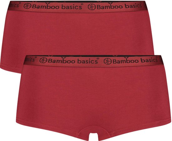 Comfortabel & Zijdezacht Bamboo Basics Ivy - Bamboe Hipsters (Multipack 2 stuks) Dames - Onderbroek - Ondergoed - Bordeaux Rood - XXL