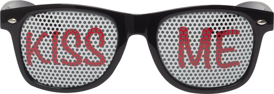 Kiss Me partybril, 2 stuks, met motief, feestbril, carnaval, partybril