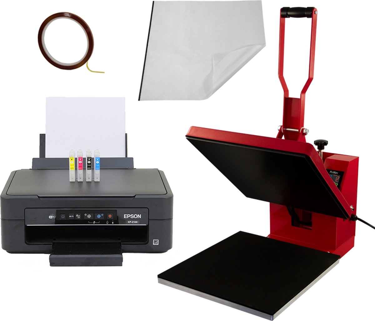Hittepersbundel - 38 x 38 cm - incl. sublimatieprinter - tot 250 °C
