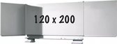 Whiteboard Deluxe - Geëmailleerd staal - Vijfzijdige schoolbordwand - Weekplanner - Maandplanner - Jaarplanner - Magnetisch - Wit - 120x200cm