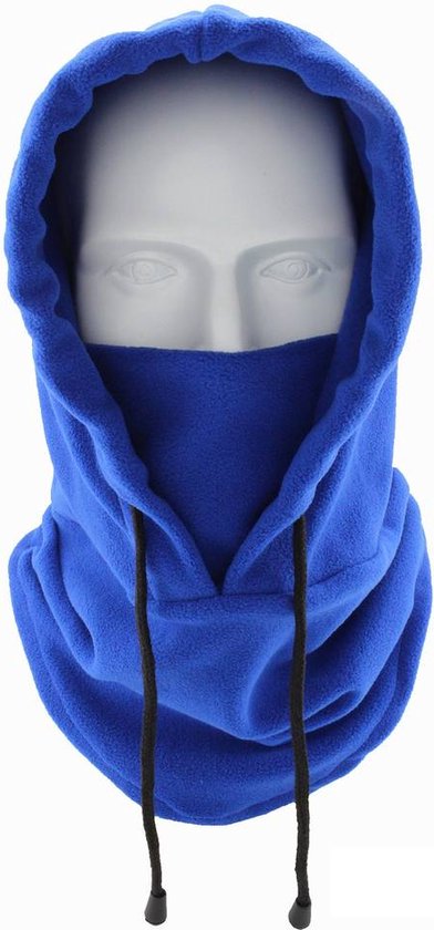 Chibaa - Winter Warm Fleece Scarf Headwear Cap - Neck - Mask - Outdoor - Ski - Wintersport - Blauw - One Size - Unisex