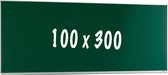 Krijtbord PRO - Magnetisch - Enkelzijdig bord - Schoolbord - Eenvoudige montage - Geëmailleerd staal - Groen - 100x300cm