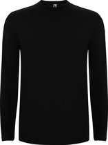Zwart Effen t-shirt lange mouwen model Extreme merk Roly maat L