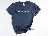 Lykke Friends T shirt | Friends | Unisex T-shirt | Heren & Dames | Midnight Navy | Maat M