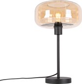 QAZQA bizle - Art Deco Tafellamp - 1 lichts - H 46 cm - Beige - Woonkamer | Slaapkamer | Keuken
