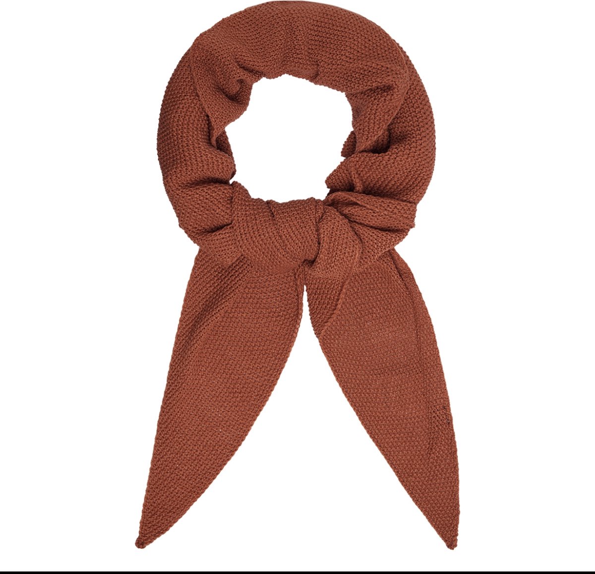 Sjaal Wrap Around - Bruin - Gebreide driehoekssjaal - 180 x 75 cm