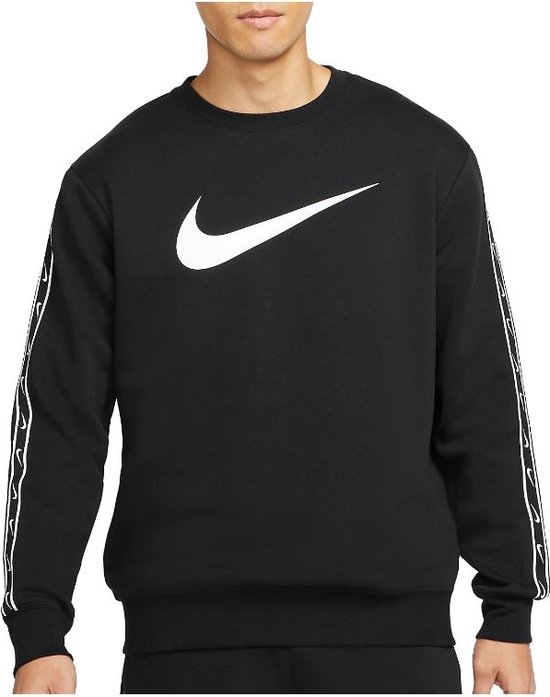 Nike Repeat Sweater - Zwart/Wit - Maat XL - Unisex