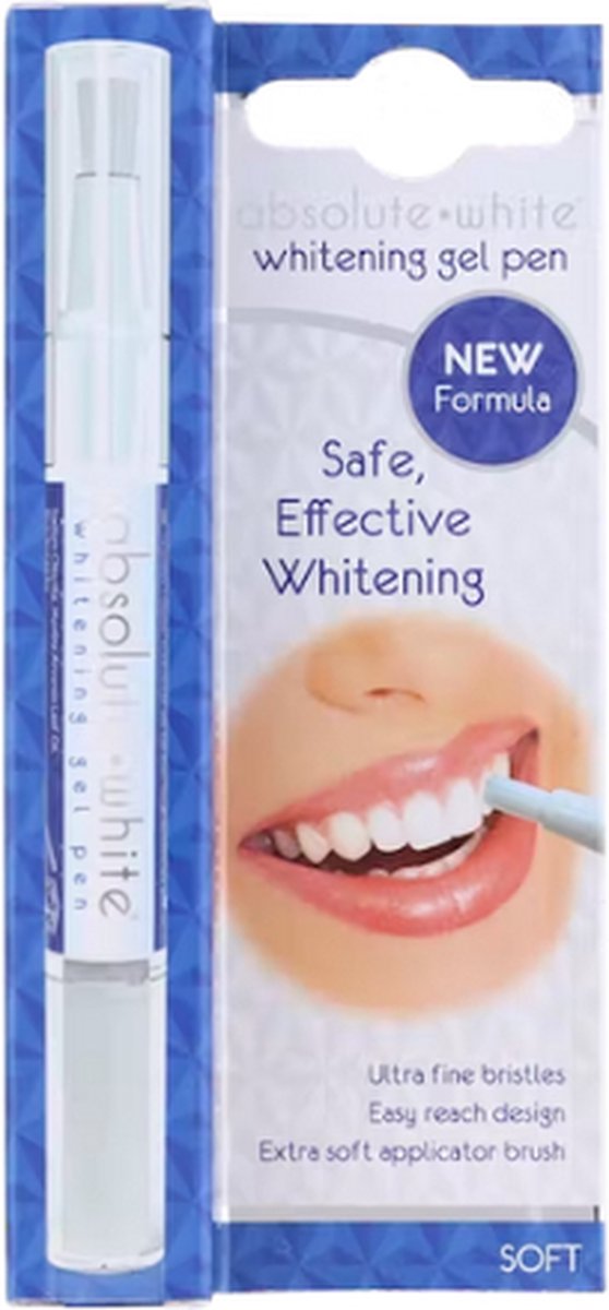 Absolute White gel pen - Tanden bleek pen - tanden bleker - witte tanden - bleekpen - tandbleek