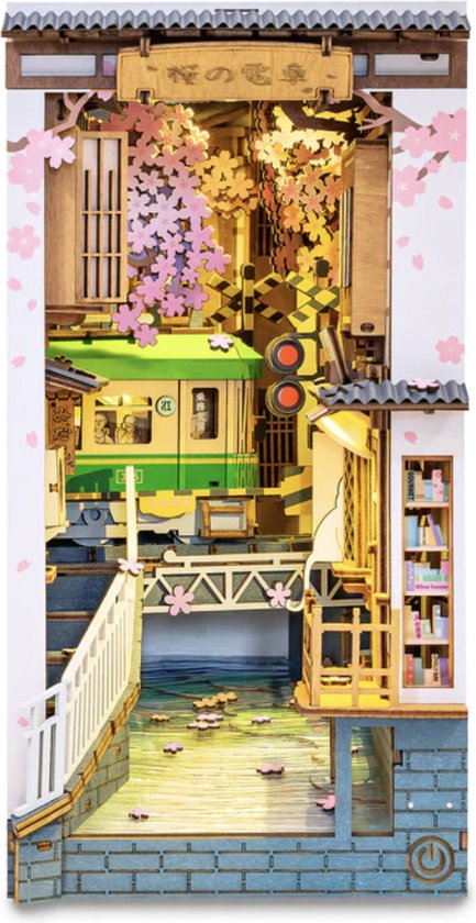 Robotime - Sakura Densya - Book Nook - Kit DIY - Maquettes en bois -  Modélisme - DIY 