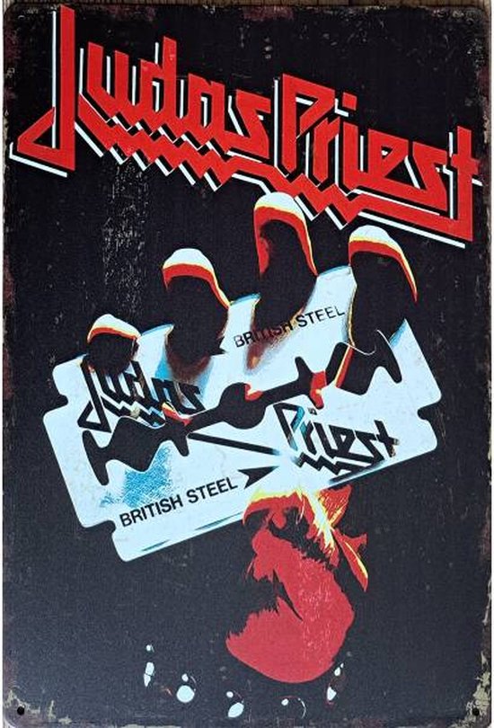 Metalen wandbord concertbord Judas Priest - 20 x 30 cm