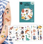 Kindertattoo Ontdekker - Plaktattoo - Tattoos voor Kinderen - Water Tattoos - Tatoeage voor Kids - Plak Tattoos - Thema: Ontdekker - Tattoo voor Kids