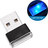 USB Led Verlichting Lichtblauw - USB LED Lampje voor Auto, Interieur of Laptop - Mini Sfeerverlichting Dashboard - Nachtverlichting Auto - Autoverlichting