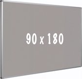 Tableau d'affichage en liège PRO - Cadre en aluminium - Montage facile - Punaises - Grijs - Tableaux d'affichage - 90x180cm