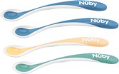 Nuby - Gepatenteerde warmtegevoelige lepels - 4 pack - blauw - 3m+
