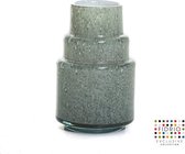 Design Vase Torch - Fidrio JADE - vase à fleurs en verre soufflé à la bouche - diamètre 10 cm hauteur 26 cm