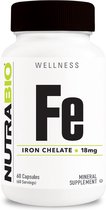 Nutrabio Iron Chelate - 60 Plantaardige Capsules