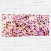 Muursticker - Roze Bloementjes - 100x50 cm Foto op Muursticker