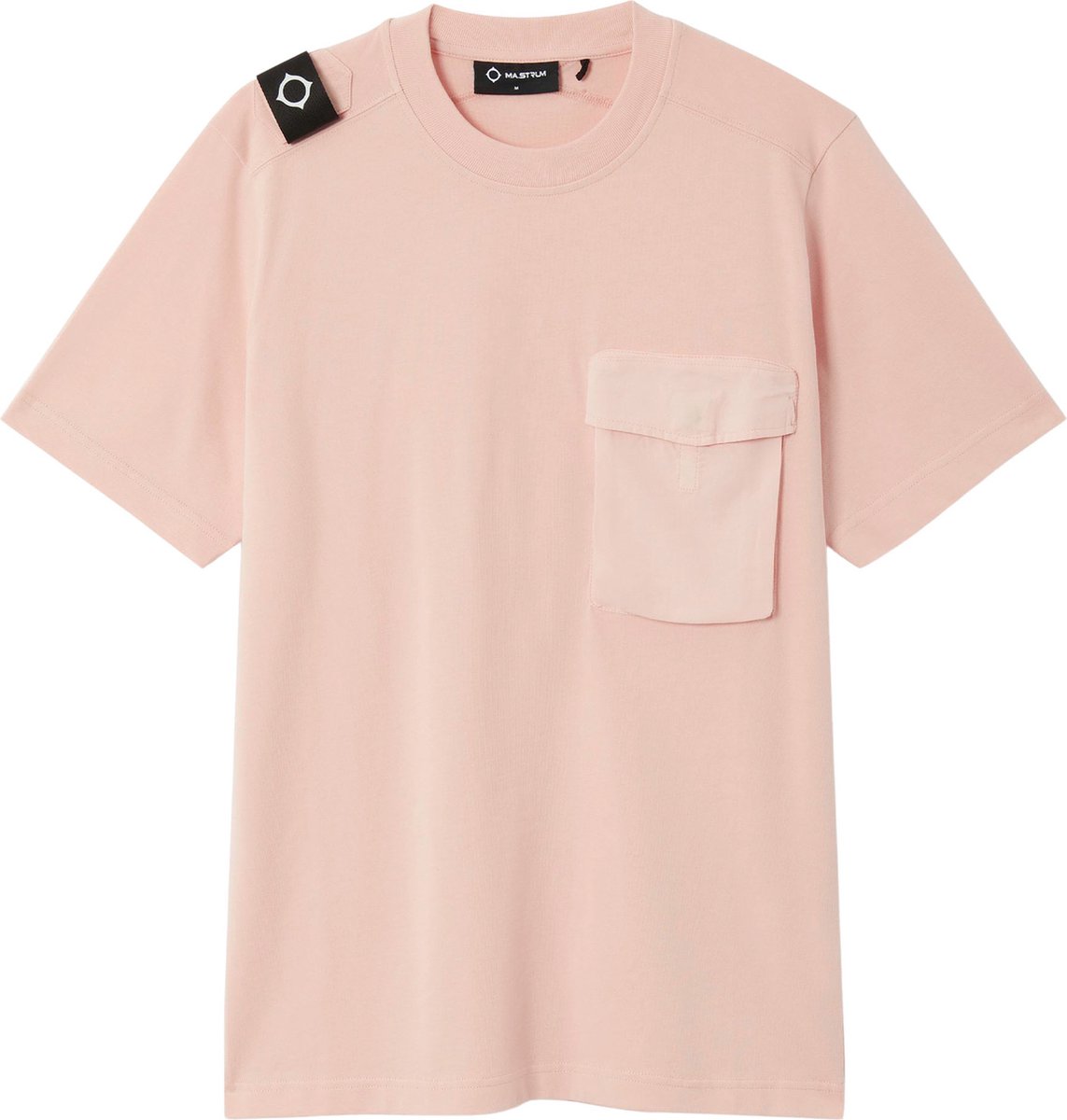 Ma.Strum Heren Cargo Pocket T-Shirt Lichtroze maat XL