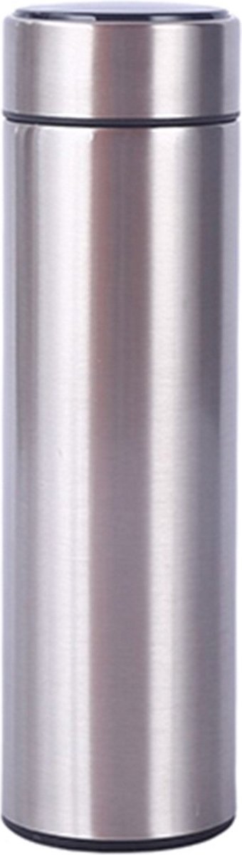 Casero slimme Roestvrijstalen geïsoleerde warm en koud thermoskan met LCD temperatuur weergave - Thermosbeker - Isoleerfles - Travel Mug Zilver