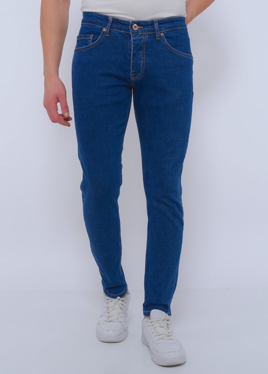 Nette Broeken Mannen Slim Fit -DC-056- Blauw