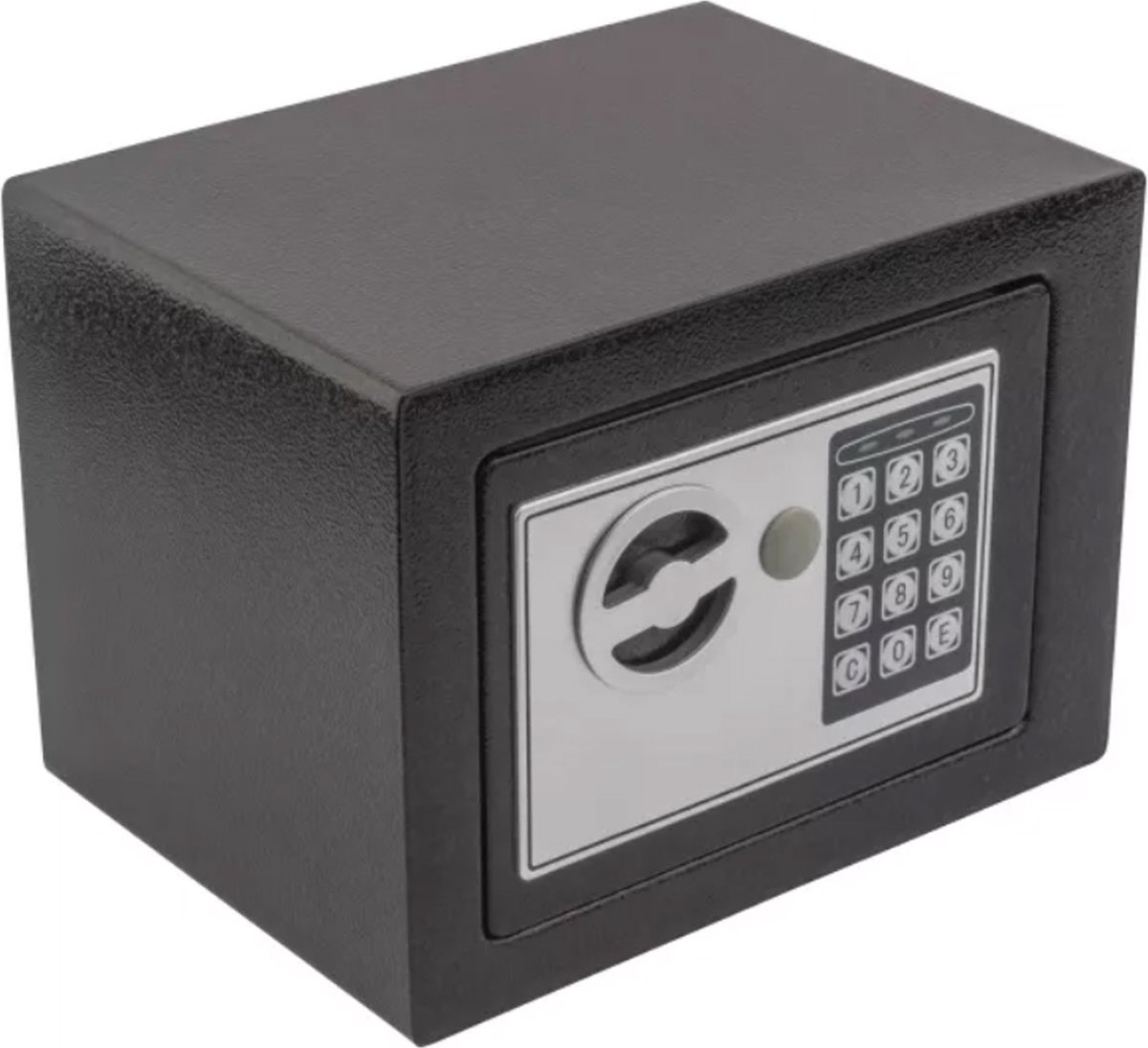 Elektronische kluis RON - met slotcode - 31 x 20 x 20 cm - mat zwart - muur verankerd - brandwerend