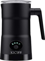 Kicinn Melkopschuimer – Elektrisch - 4-in-1 – Melkschuimer - Voor Opschuimen en Verwarmen – Zwart