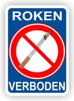 Verboden te roken sticker.