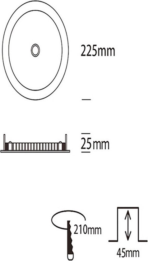 Paulmann Veluna LED inbouwlamp 4.000K 18,5cm