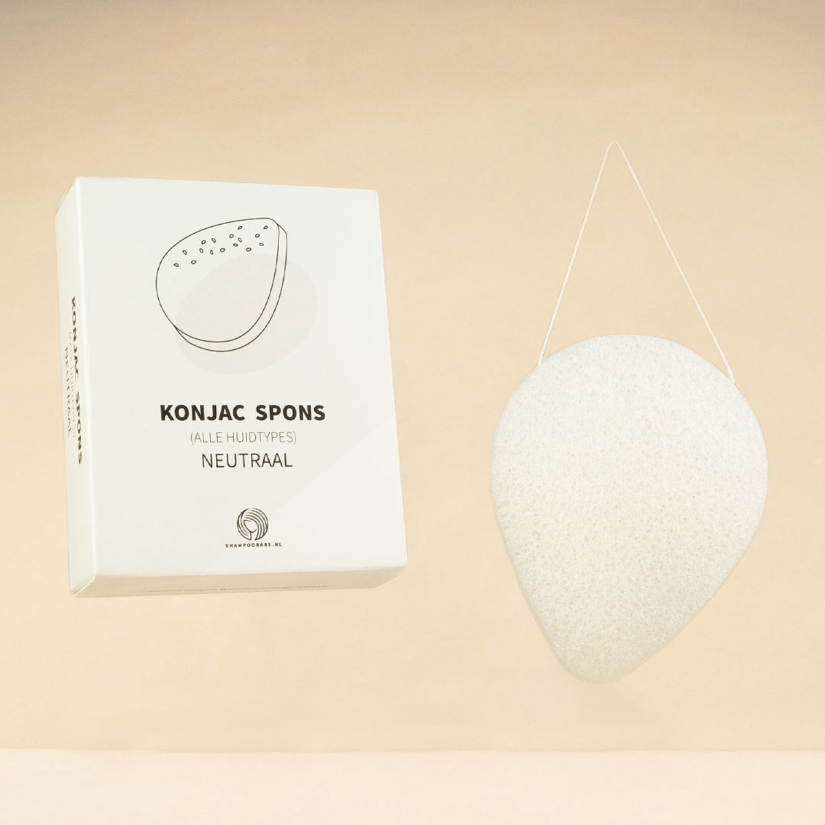 Konjac Spons Neutraal | 100% biologisch afbreekbare verpakking