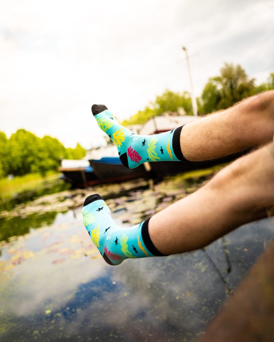 Kleurrijk Koraal sok | Multi-color | Herensokken en damessokken | Leuke, grappig sokken | Funny socks that make you happy | Sock & Sock