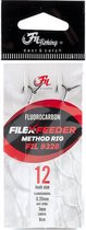 Filex Method Feeder Fluorocarbon Rig w/ Bait Spike - Haakmaat #10 - 0.18mm - 2 stuks - Method Onderlijn