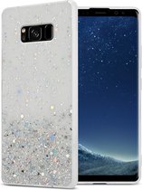 Cadorabo Hoesje geschikt voor Samsung Galaxy S8 PLUS in Transparant met Glitter - Beschermhoes van flexibel TPU silicone met fonkelende glitters Case Cover Etui