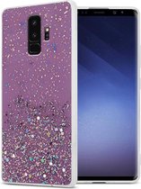 Coque Cadorabo pour Samsung Galaxy S9 PLUS en Violet avec Glitter - Coque de protection en silicone TPU souple avec des paillettes scintillantes