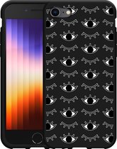 iPhone 7/8 Hoesje Zwart I See You - Designed by Cazy