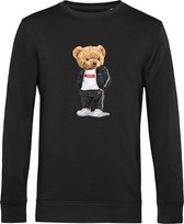 Heren Sweaters met Ballin Est. 2013 Bear Tracksuit Sweater Print - Zwart - Maat S