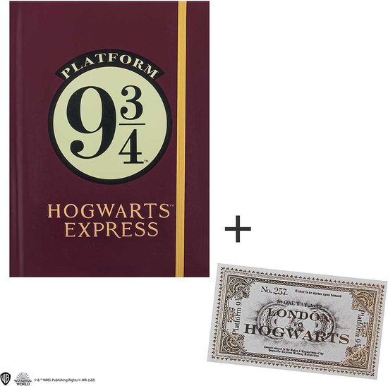 Harry Potter Notebook - Hogwards Express, Met Boekenlegger & Harde Kaft (120 Pagina's)