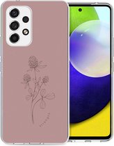 iMoshion Hoesje Geschikt voor Samsung Galaxy A53 Hoesje Siliconen - iMoshion Design hoesje - Roze / Floral Pink