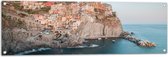 Tuinposter – Huisjes aan de Kust in Cinque Terre, Italië - 120x40 cm Foto op Tuinposter (wanddecoratie voor buiten en binnen)
