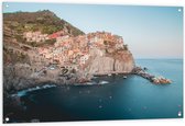 Tuinposter – Huisjes aan de Kust in Cinque Terre, Italië - 120x80 cm Foto op Tuinposter (wanddecoratie voor buiten en binnen)