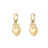 Earrings with heart and feather | oorbellen | yehwang | haartje | Cadeau voor haar | Tieners | Moederdag