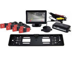 AMiO Parkeerhulpsysteem TFT01 43 met CAM-402 LED 4 sensoren zwart binnenmontage