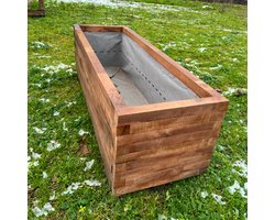 AMISHOUT - Plantenbak van balkjes 120x40x40 cm - Bruin