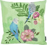 Sierkussen Green Love Birds - Outdoor/Buiten Collectie | 45 x 45 cm | Katoen/Polyester