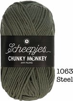 Scheepjes Chunky Monkey 100g - 1063 Steel - Grijs