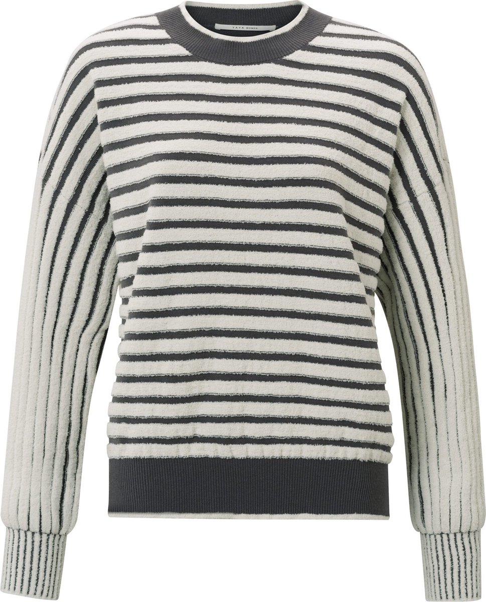 YAYA - striped sweater thunderstorm grey